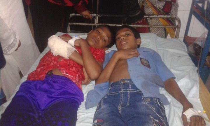 ভোলার শিবপুরে ককটেল বিস্ফোরণে ২ শিশু আহত ,  দুই ককটেল উদ্ধার