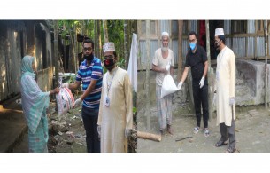 ভোলায় অনলাইন পত্রিকার উদ্দ্যোগে ৫০ পরিবারের মাঝে খাদ্য সামগ্রী বিতরণ
