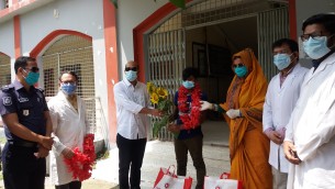 ভোলার মনপুরা প্রথম করোনা আক্রান্ত রোগী সুস্থ হয়ে বাড়ি ফিরলেন