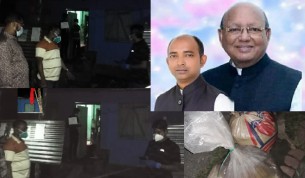 করোনা আক্রান্তদের বাড়িতে তোফায়েল আহমেদের উপহার সামগ্রী