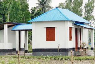 ভোলায় ১৮২ অসহায় পরিবার পেলো দুর্যোগ সহনীয় গৃহ