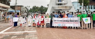 জলবায়ু পরিবর্তনের ঝুঁকি মোকাবেলায় সুবিচারের দাবিতে চরফ্যাশনে অবোরধ কর্মসূচি