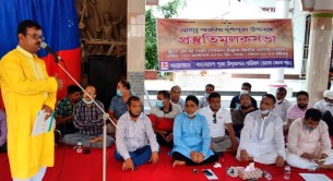 ভোলায় শারদীয় দুর্গাপূজা উপলক্ষে প্রস্তুতি সভা