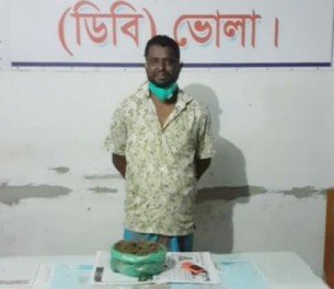 বোরহানউদ্দিনে গাঁজাসহ  ব্যবসায়ী আটক