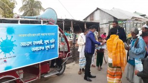 চরফ্যাশনে করোনা ভাইরাস সচেতনতায় কোস্ট ট্রাস্টের প্রচারনা