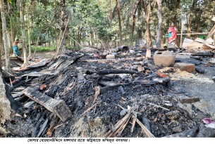 বোরহানউদ্দিনে বসতঘর পুড়িয়ে দিয়ে উচ্ছেদের অভিযোগ