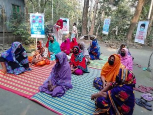 চরফ্যাশনে করোনা সচেতনতায় জলবায়ু ফোরামের উঠান বৈঠক