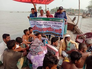 ভোলা ও দৌলতখানে ৩৪ জেলে আটক