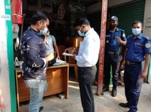 ভোলায় লকডাউন বাস্তবায়নে ১’শ ৮ জনের অর্থদন্ড