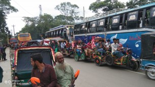 ভোলা-লক্ষীপুর রুটে  ৫ দিনেও স্বাভাবিক হয়নি  ফেরি চলাচল