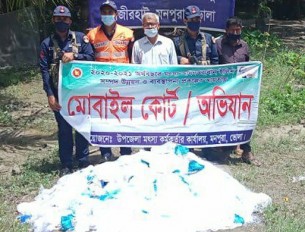 ভোলার মেঘনায় ৭০ হাজার মিটার কারেন্ট জাল জব্দ