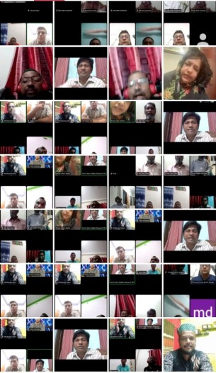 ভোলায় করোনায় করনীয় বিষয়ে শিক্ষকদের জুম মিটিং