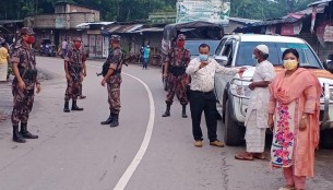 ভোলায় লকডাউন অমান্য করায় ৭৮ জনের জেল-জরিমানা