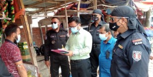 ভোলায় লকডাউন অমান্য করায় ৩৩৬৯ জনের জেল-জরিমানা