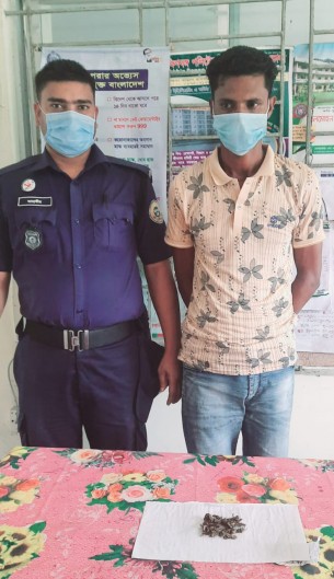 তজুমদ্দিনে গাঁজাসহ  একজন আটক