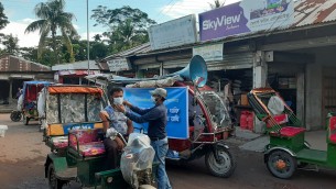 করোনা সচেতনতায় চরফ্যাশনে জলবায়ু ফোরামের প্রচারণা