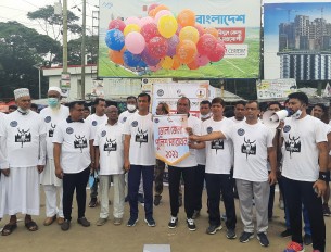 ভোলায় পুলিশের আয়োজনে ম্যারাথন  প্রতিযোগিতা