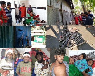 চরফ্যাশনে ইউপি নির্বাচন পরবর্তী হামলা বাড়ি দোকান ভাংচুর আহত ২০ জন