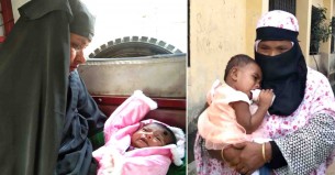 লালমোহনে নানীর কোলে সন্তান রেখে এসএসসি পরীক্ষার হলে মায়েরা