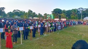 ভোলায় শপথ গ্রহণ করলো  কয়েক হাজার মানুষ