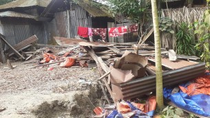 দৌলতখানে বসতঘর ভাংচুর করে জমি দখলের অভিযোগ