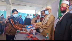 লালমোহন বিনামূল্যে বই বিতরণের উদ্বোধন করলেন এমপি শাওন