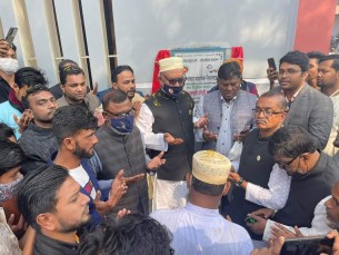 লালমোহনে মাধ্যামিক বিদ্যালয়ের  নতুন ভবনের উদ্বোধন