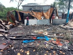 চরফ্যাশনে বৈদ্যুতিক আগুনে ৪ ব্যবসা প্রতিষ্ঠান পুড়ে ছাই