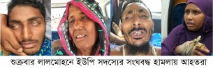 লালমোহনে হামলায় একই পরিবারের চার জন আহত