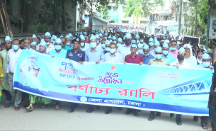 পদ্মা সেতু উদ্বোধন স্মরণীয় করতে ভোলায় বর্ণাঢ্য আনন্দ  শোভাযাত্রা