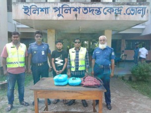 ভোলায় নারীসহ দুই মাদক কারবারি আটক