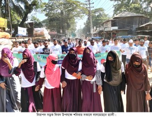 নিরাপদ সড়ক দিবসে  লালমোহনে র‌্যালী আলোচনা সভা