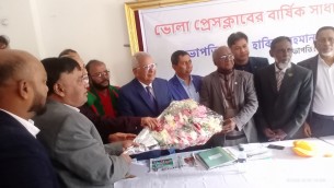 ভোলা প্রেসক্লাবের নব নির্বাচিত কমিটিকে প্রশাসনসহ বিভিন্ন সংগঠনের অভিনন্দন