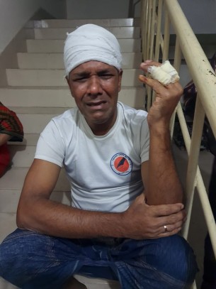 ভোলা প্রেসক্লাবের অফিস সহায়ক সমীরকে কুপিয়ে জখম