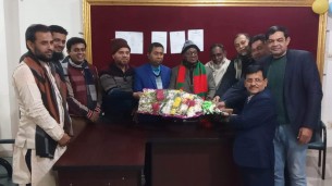 ভোলা প্রেসক্লাবের নবনির্বাচিত কমিটিকে  যুগান্তর স্বজন সমাবেশের ফুলেল শুভেচ্ছা