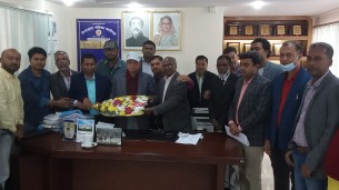 ভোলা সদর উপজেলা পরিষদের চেয়ারম্যানের সাথে  প্রেসক্লাবের নব নির্বাচিত কমিটির শুভেচ্ছা বিনিময়