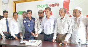 ভোলায় সময়ের আলো’র জন্মদিন পালন