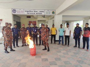 তজুমদ্দিনে অগ্নি নির্বাপন মহড়া অনুষ্ঠিত