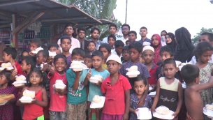 ভোলায় জেলে শিশুদের  মাঝে ইফতার বিতরণ