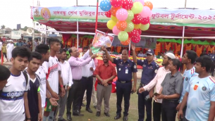 ভোলায় বঙ্গবন্ধু আন্ত:কলেজ  ফুটবল টুর্নামেন্টের উদ্বোধন