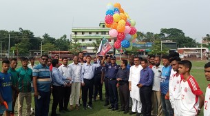ভোলায় বঙ্গবন্ধু জাতীয় গোল্ডকাপ ফুটবল টুর্নামেন্টের উদ্বোধন