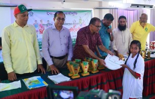 ভোলায় কিশোর কিশোরিদের মিনি ম্যারাথন দৌড়