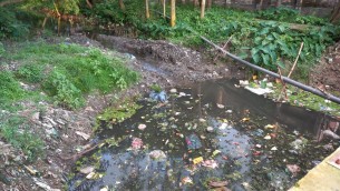 ভোলায় পন্ডিতের খালে ময়লা পঁচা পানি জমে দুর্গন্ধ ছড়াচ্ছে