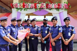 ভোলার বিদায়ী পুলিশ সুপার মোঃ সাইফুল  ইসলামকে জেলা পুলিশের বিদায় সংবর্ধনা