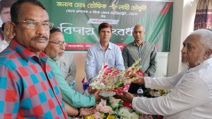 জেলা প্রশাসক মোঃ তৌফিক ই লাহী চৌধুরীকে ভোলা মুক্তিযোদ্ধা সংসদের পক্ষ থেকে বিদায়ী সংবর্ধনা