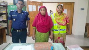 দৌলতখানে গাঁজা ও ইয়াবাসহ  এক নারী গ্রেফতার