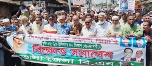 ভোলায় বিএনপির বিক্ষোভ সমাবেশ