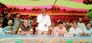 ভোলার আলীনগরে চেয়ারম্যান প্রার্থী  ইউনুছ ও ভাইস চেয়ারম্যান প্রার্থী পলাশের পথসভা