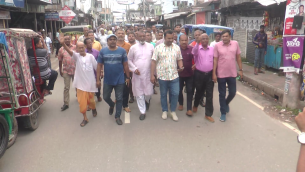 ভোলায় সাম্প্রদায়িক সম্প্রতি বজায় রাখাতে পথযাত্রা ও মতবিনিয় সভা