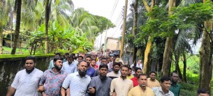 মনপুরায় বিএনপির  বিক্ষোভ মিছিল